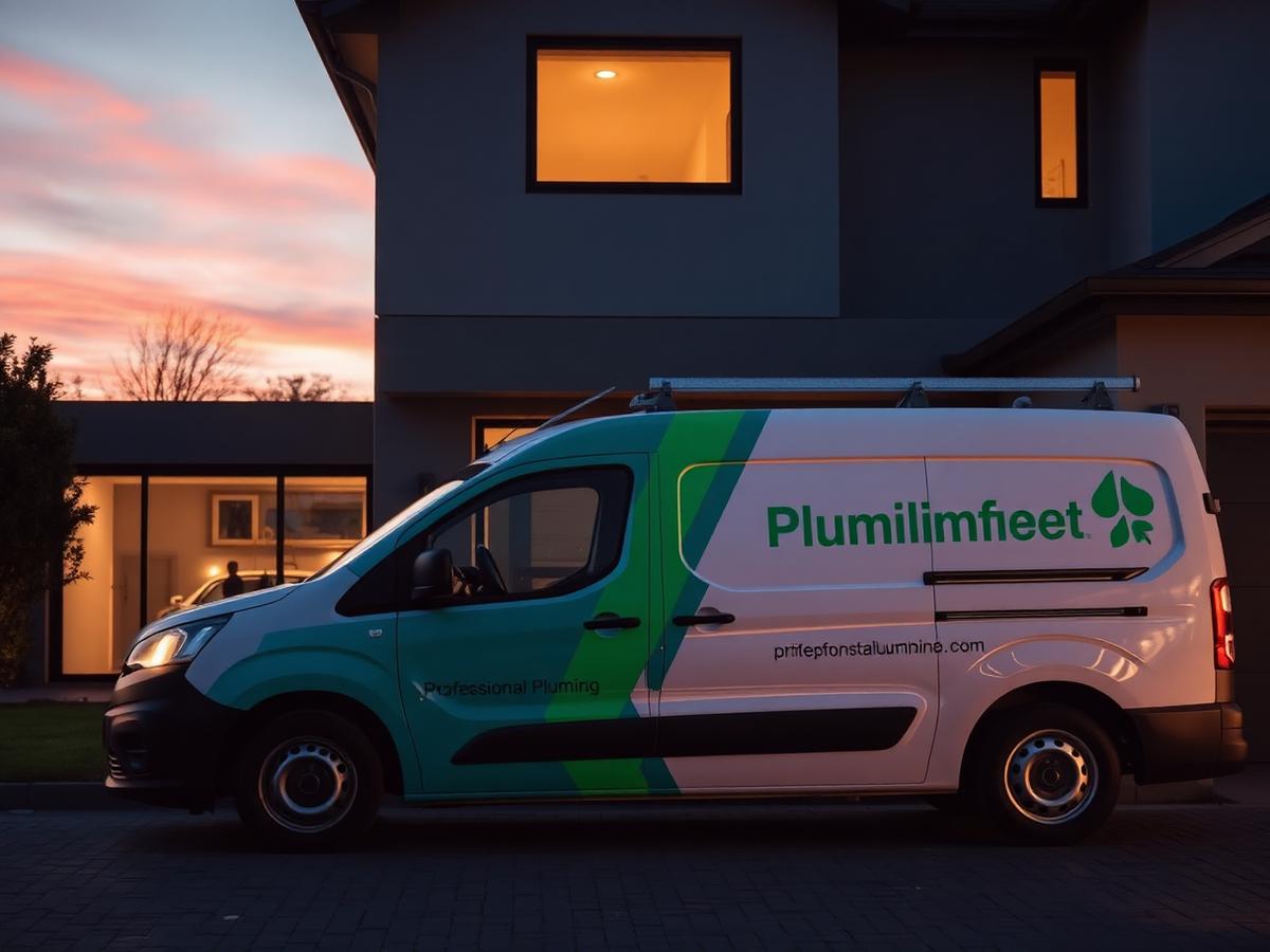 Sandton Plumbing Works van at a home